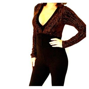 Jumpsuit black and copper color from entry brand